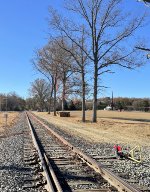 Looking down the WCR right a way from S. Woodstown Station